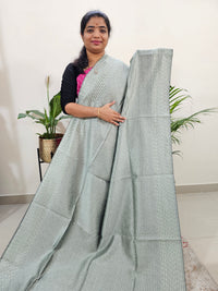 Semi Raw Silk Saree - Metallic Grey