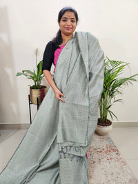 Semi Raw Silk Saree - Metallic Grey