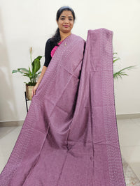 Semi Raw Silk Saree - Onion Pink