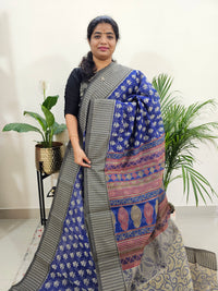 Premium Super Net Kota Saree - Blue