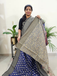 Premium Super Net Kota Saree - Blue