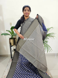 Premium Super Net Kota Saree - Blue