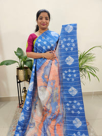 Bhagalpuri Silk Viscous with Digital Prints - Blue