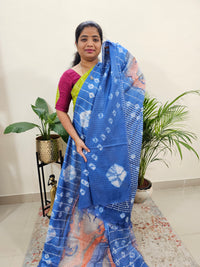 Bhagalpuri Silk Viscous with Digital Prints - Blue