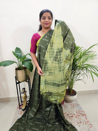 Bhagalpuri Silk Viscous with Weaving - Green