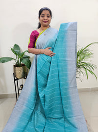 Bhagalpuri Silk Viscous - Blue with Grey