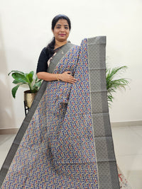 Premium  Super Net Kota Saree - Blue