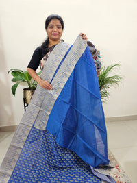 Premium  Super Net Kota Saree - Blue