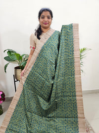 Casual Semi Tussar Digital Prints - Green