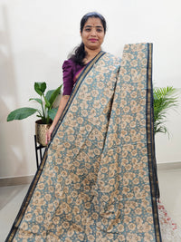 Tussar by Cotton Kalamkari- Grey