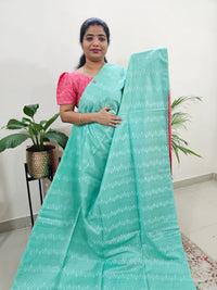 Bhagalpuri Silk Viscous -Sea Green with Pink