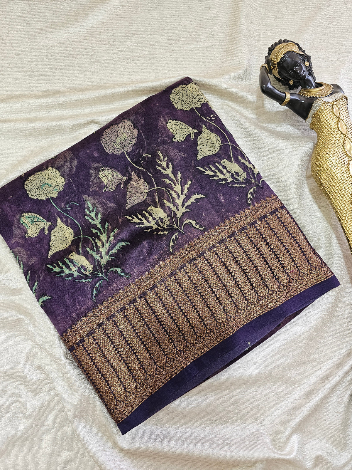 Pure Chanderi Butter Silk - Lavender