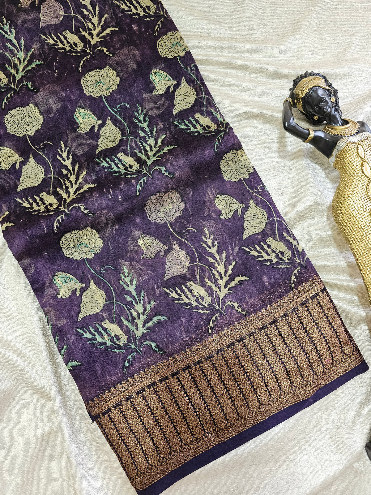 Pure Chanderi Butter Silk - Lavender