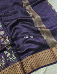 Pure Chanderi Butter Silk - Lavender