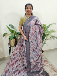 Semi Tussar with Kantha Emboridery Saree - Grey