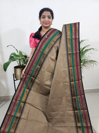 Kanchi Cotton Saree - Beige