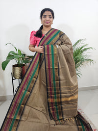 Kanchi Cotton Saree - Beige