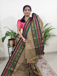 Kanchi Cotton Saree - Beige