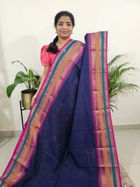 Kanchi Cotton Saree - Blue