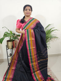 Kanchi Cotton Saree - Black