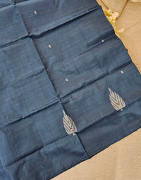 Chinnalampattu Saree - Peacock  Blue Monochrome