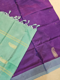 Chinnalampattu Saree - Purple with Sea Green