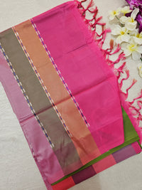 Chinnalampattu Saree - Green with Multi Shade Pallu