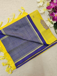 Chinnalampattu Saree - Blue with Yellow