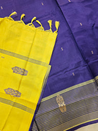 Chinnalampattu Saree - Blue with Yellow