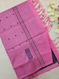 Chinnalampattu Saree - Dark Grey with Pink