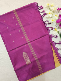 Chinnalampattu Saree - Dual Shade Mustard Red with Magenta Pink