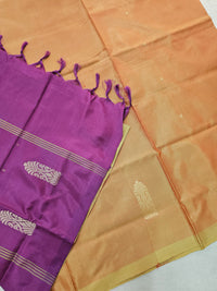 Chinnalampattu Saree - Dual Shade Mustard Red with Magenta Pink