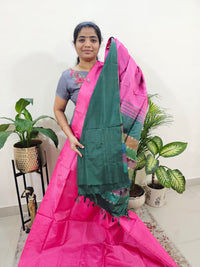 Pink with Multi Stripes Chinnalampattu Saree with Blouse