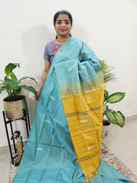 Sea Green with Yellow Chinnalampattu Saree with Blouse