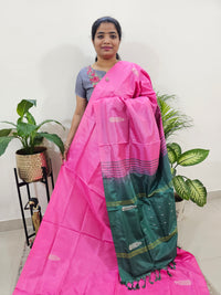 Pink with Green Chinnalampattu Saree with Blouse