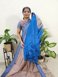 Cream with Blue Border Chinnalampattu Saree with Blouse