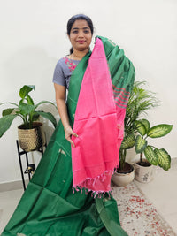 Green with Pink Chinnalampattu Saree with Blouse