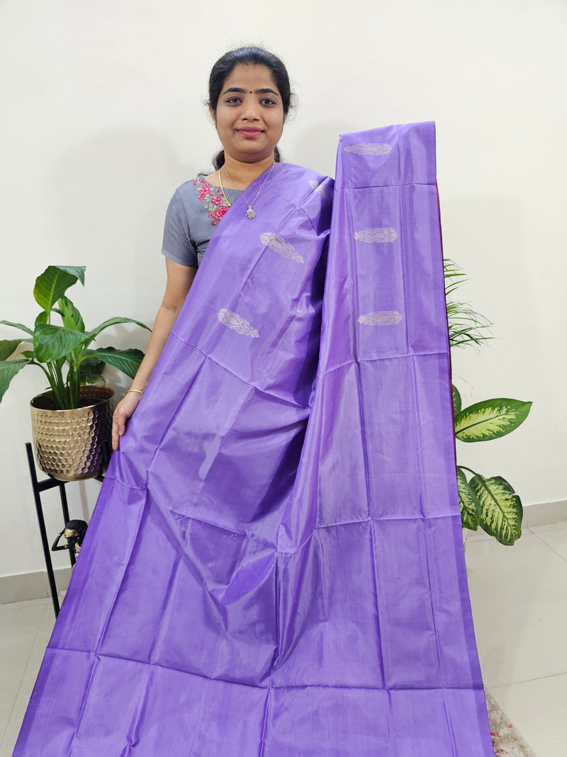 Lavender with Maroon Chinnalampattu Saree with Blouse