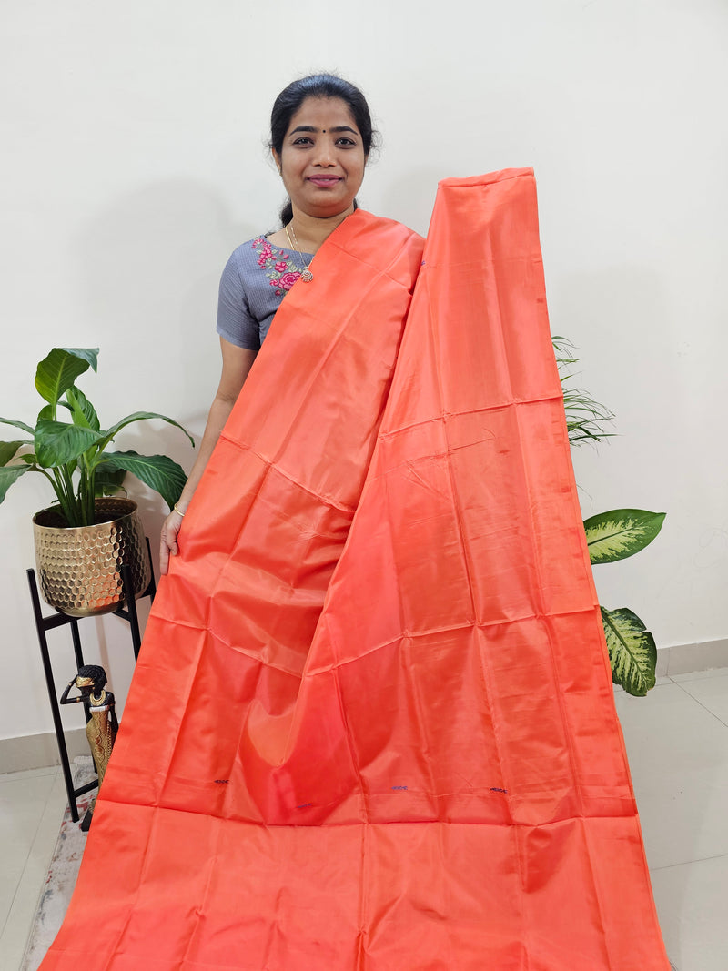 Orange with Multi Stripe Chinnalampattu Saree with Blouse