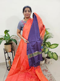 Orange with Multi Stripe Chinnalampattu Saree with Blouse