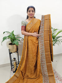 Pure Chanderi Butter Silk - Mustard Yellow