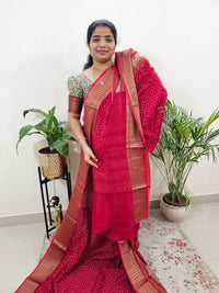 Pure Chanderi Butter Silk - Red