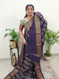 Pure Chanderi Butter Silk - Purple