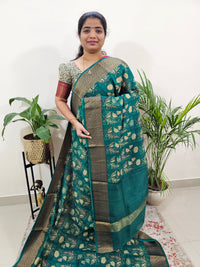 Pure Chanderi Butter Silk - Dark Green