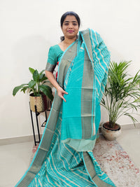 Pure Chanderi Butter Silk - Sea Blue