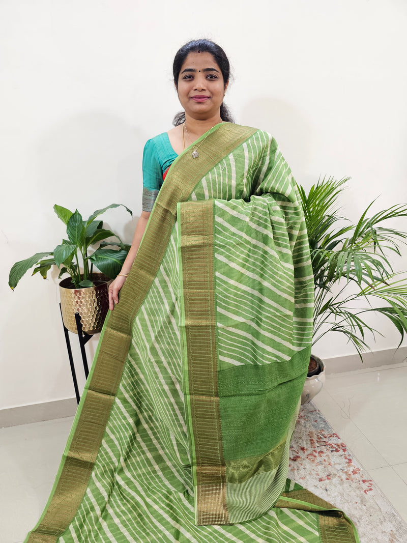 Pure Chanderi Butter Silk - Green