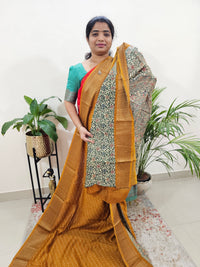 Pure Chanderi Butter Silk - Mustard Yellow