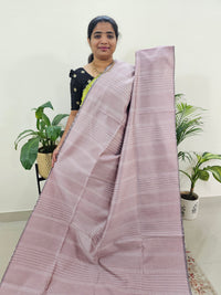 Raw Silk Saree - Onion Pink with Magenta Pink