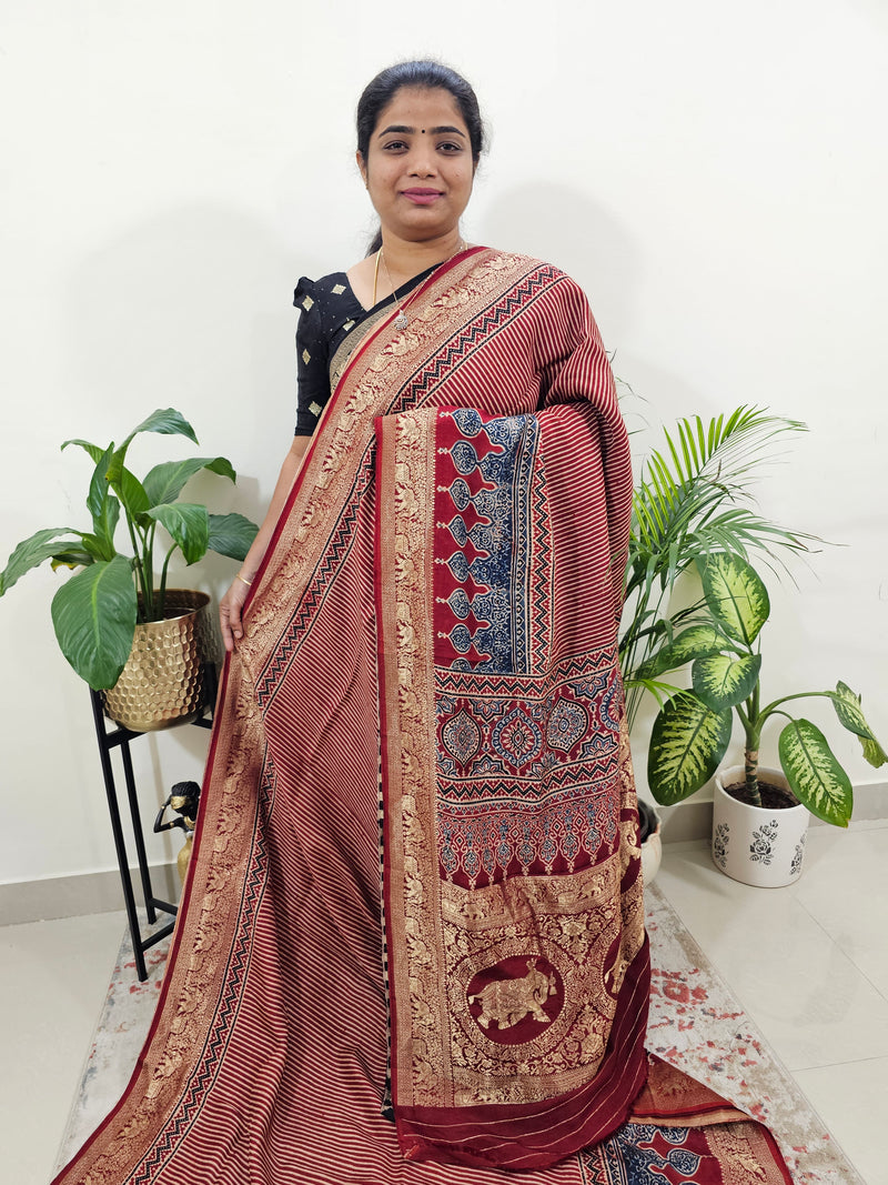 Dola Silk Saree - Maroon