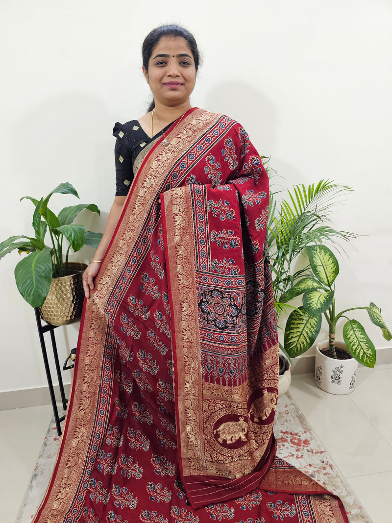 Dola Silk Saree - Maroon